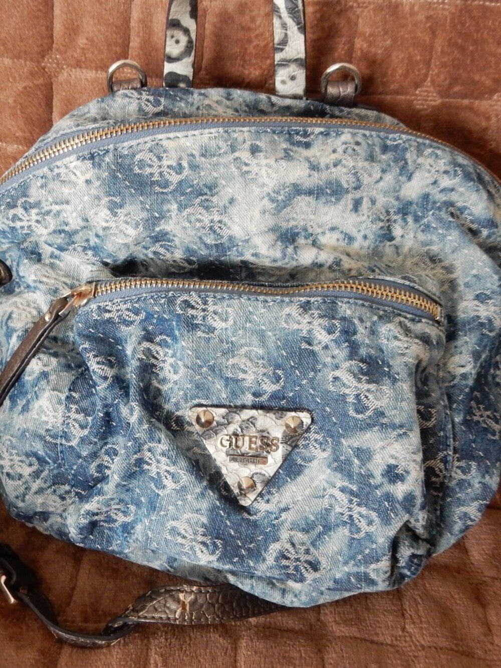 Guess denim  backpack/purse combo